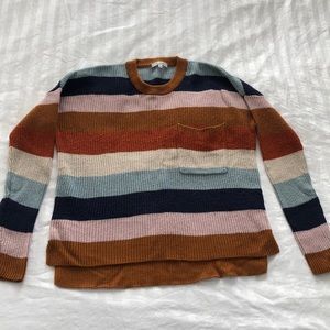 Madewell colorblock striped sweater